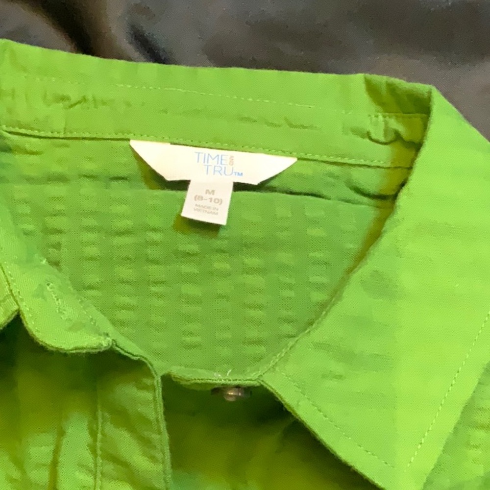 Time and Tru Green Textured Dress - Picture 4 of 5